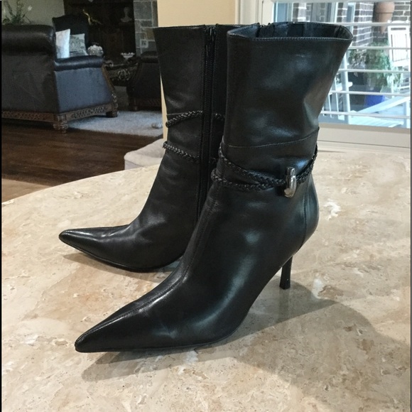 Charles David Shoes - Charles David Black Leather Boots - Size 9 (EUC)